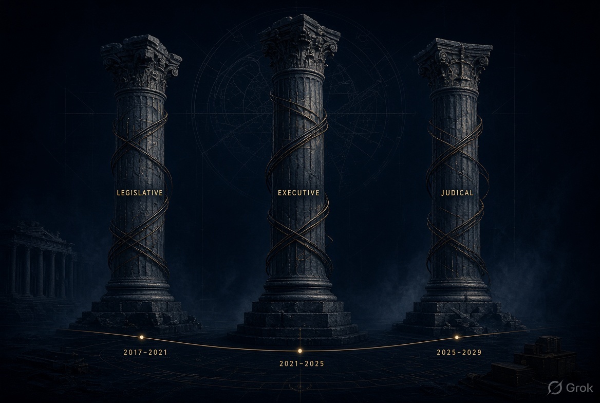 Three-branch reset: Legislative, Executive, Judicial