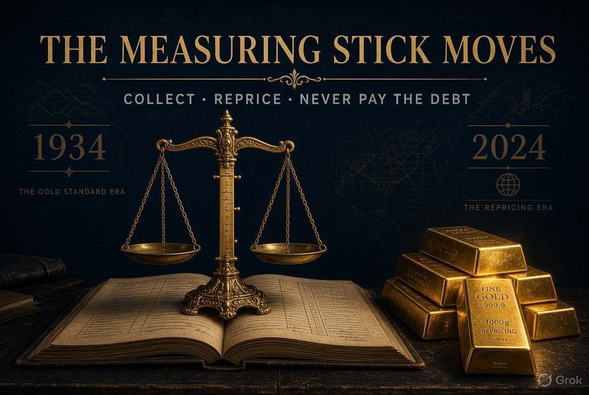 The Reprice: the measuring-stick side of the ledger