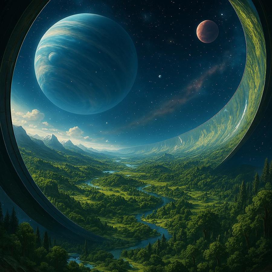 Landscape plate — the enclosure seen from within